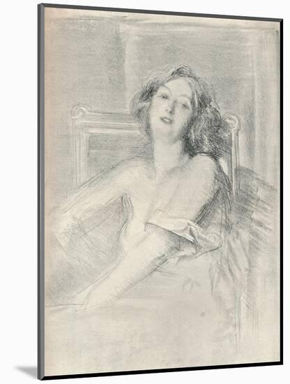'Lithograph portrait of a woman', c1905-Albert de Belleroche-Mounted Giclee Print