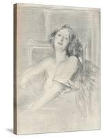 'Lithograph portrait of a woman', c1905-Albert de Belleroche-Stretched Canvas