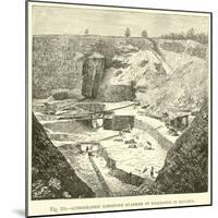 Lithographic Limestone Quarries of Solnhofen in Bavaria-null-Mounted Giclee Print