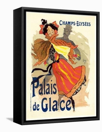 Lithographie publicitaire, le Palais de Glace-Jules Chéret-Framed Stretched Canvas