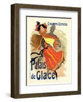 Lithographie publicitaire, le Palais de Glace-Jules Chéret-Framed Giclee Print