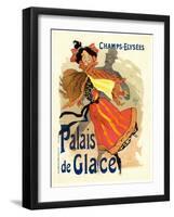 Lithographie publicitaire, le Palais de Glace-Jules Chéret-Framed Giclee Print