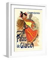 Lithographie publicitaire, le Palais de Glace-Jules Chéret-Framed Giclee Print