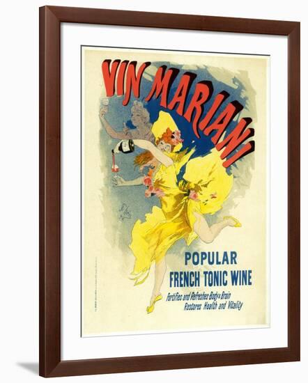 Lithographie publicitaire, vin Mariani-Jules Chéret-Framed Giclee Print