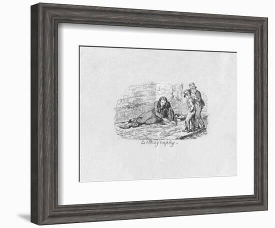 'Lithography', 1829-George Cruikshank-Framed Giclee Print