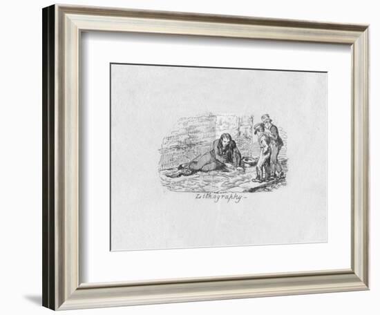 'Lithography', 1829-George Cruikshank-Framed Giclee Print