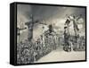 Lithuania, Central Lithuania, Siauliai, Hill of Crosses, Religious Pilgrimage Site-Walter Bibikow-Framed Stretched Canvas