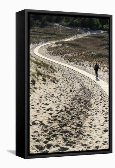 Lithuania, Curonian Spit, Perwalka, Drifting Sand Dune, Path-Catharina Lux-Framed Stretched Canvas