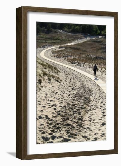 Lithuania, Curonian Spit, Perwalka, Drifting Sand Dune, Path-Catharina Lux-Framed Photographic Print