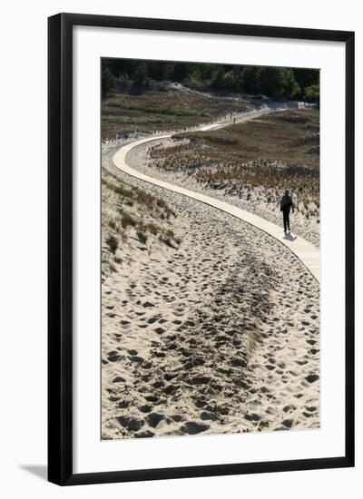 Lithuania, Curonian Spit, Perwalka, Drifting Sand Dune, Path-Catharina Lux-Framed Photographic Print
