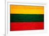 Lithuania Flag Design with Wood Patterning - Flags of the World Series-Philippe Hugonnard-Framed Art Print