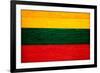 Lithuania Flag Design with Wood Patterning - Flags of the World Series-Philippe Hugonnard-Framed Art Print