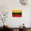 Lithuania Flag Design with Wood Patterning - Flags of the World Series-Philippe Hugonnard-Stretched Canvas displayed on a wall