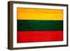 Lithuania Flag Design with Wood Patterning - Flags of the World Series-Philippe Hugonnard-Framed Art Print