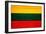 Lithuania Flag Design with Wood Patterning - Flags of the World Series-Philippe Hugonnard-Framed Art Print