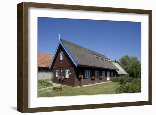Lithuania, Klaipeda County, Curonian Spit, Nida, Typical Thatched House-null-Framed Giclee Print