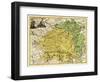 Lithuania - Panoramic Map-Lantern Press-Framed Art Print