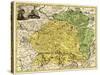 Lithuania - Panoramic Map-Lantern Press-Stretched Canvas