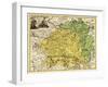 Lithuania - Panoramic Map-Lantern Press-Framed Art Print