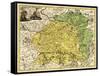 Lithuania - Panoramic Map-Lantern Press-Framed Stretched Canvas