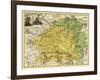 Lithuania - Panoramic Map-Lantern Press-Framed Art Print