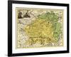 Lithuania - Panoramic Map-Lantern Press-Framed Art Print