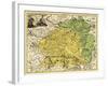 Lithuania - Panoramic Map-Lantern Press-Framed Art Print