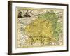 Lithuania - Panoramic Map-Lantern Press-Framed Art Print