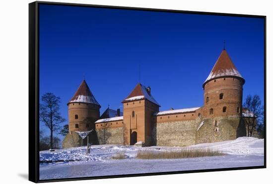 Lithuania, Trakai, Gothic Trakai Island Castle, Situated on Lake Galve-null-Framed Stretched Canvas