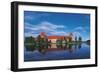 Lithuania, Trakai Historical National Park, Lake Galves and Red Brick Gothic Castle-null-Framed Giclee Print