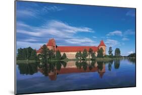 Lithuania, Trakai Historical National Park, Lake Galves and Red Brick Gothic Castle-null-Mounted Giclee Print