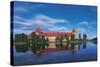 Lithuania, Trakai Historical National Park, Lake Galves and Red Brick Gothic Castle-null-Stretched Canvas