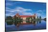 Lithuania, Trakai Historical National Park, Lake Galves and Red Brick Gothic Castle-null-Stretched Canvas