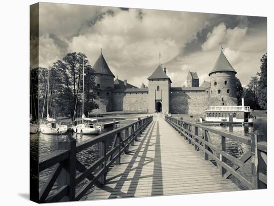 Lithuania, Trakai, Trakai Historical National Park, Island Castle on Lake Galve-Walter Bibikow-Stretched Canvas