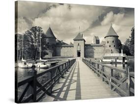 Lithuania, Trakai, Trakai Historical National Park, Island Castle on Lake Galve-Walter Bibikow-Stretched Canvas