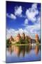 Lithuania, Vilnius. Trakai Castle reflected Galve lake in Lithuania-Miva Stock-Mounted Photographic Print