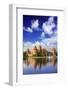 Lithuania, Vilnius. Trakai Castle reflected Galve lake in Lithuania-Miva Stock-Framed Photographic Print