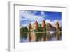 Lithuania, Vilnius. Trakai Castle reflected in Galve lake-Miva Stock-Framed Photographic Print