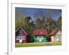 Lithuania, Western Lithuania, Curonian Spit, Nida, Village House Detail-Walter Bibikow-Framed Photographic Print