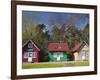 Lithuania, Western Lithuania, Curonian Spit, Nida, Village House Detail-Walter Bibikow-Framed Photographic Print