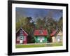 Lithuania, Western Lithuania, Curonian Spit, Nida, Village House Detail-Walter Bibikow-Framed Photographic Print