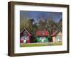 Lithuania, Western Lithuania, Curonian Spit, Nida, Village House Detail-Walter Bibikow-Framed Photographic Print