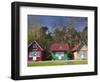 Lithuania, Western Lithuania, Curonian Spit, Nida, Village House Detail-Walter Bibikow-Framed Photographic Print