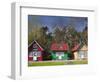 Lithuania, Western Lithuania, Curonian Spit, Nida, Village House Detail-Walter Bibikow-Framed Photographic Print