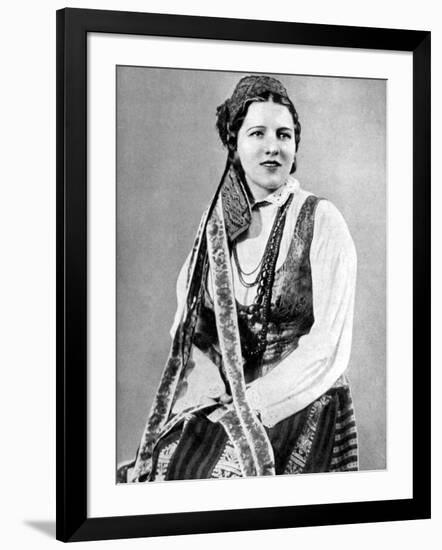 Lithuanian Woman in Traditional Dress, 1936-Geoffrey Portham-Framed Giclee Print