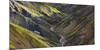 Litla-Brandsgil, Rhyolith Rocks, Landmannalaugar, Iceland-Rainer Mirau-Mounted Photographic Print