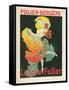 Litographie publicitaire, Loie Fuller au Folies Bergere-Jules Chéret-Framed Stretched Canvas