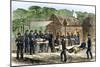 Litter-Bearers Bringing Wounded Men to a Union Army Field Hospital, c.1863-null-Mounted Giclee Print