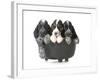 Litter Of Puppies - Three English Cocker Spaniel Puppies In A Black Kettle Isolated-Willee Cole-Framed Photographic Print