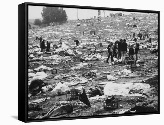 Litter of Woodstock Music Festival-null-Framed Stretched Canvas